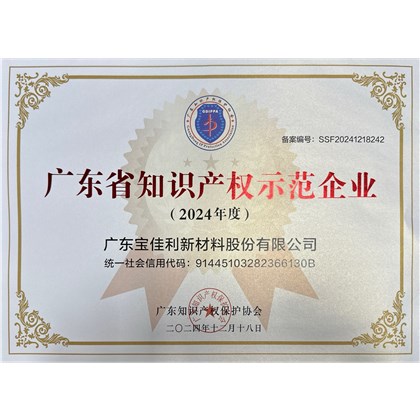 2024年度广东省知识产权示范企业
