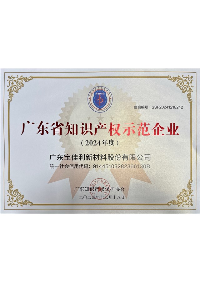 2024年度广东省知识产权示范企业